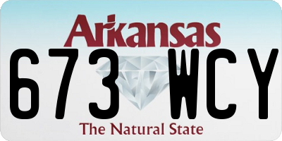 AR license plate 673WCY