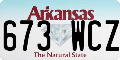 AR license plate 673WCZ