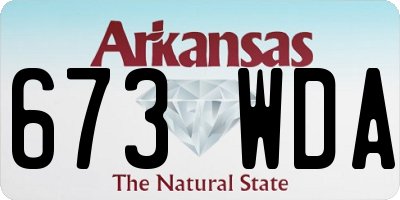 AR license plate 673WDA