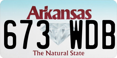 AR license plate 673WDB