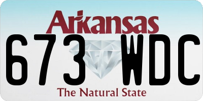 AR license plate 673WDC