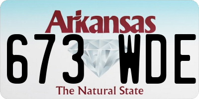 AR license plate 673WDE