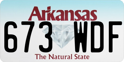 AR license plate 673WDF