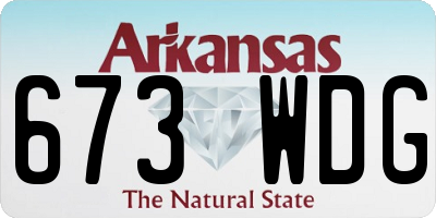 AR license plate 673WDG