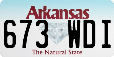 AR license plate 673WDI