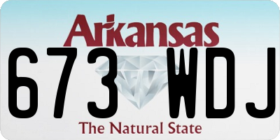 AR license plate 673WDJ