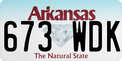 AR license plate 673WDK