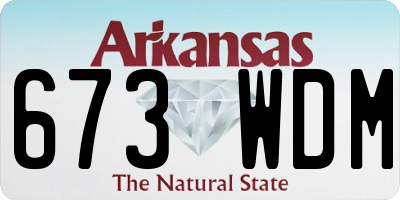 AR license plate 673WDM