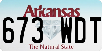 AR license plate 673WDT