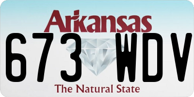 AR license plate 673WDV