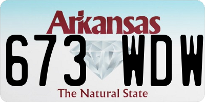 AR license plate 673WDW