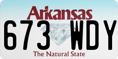 AR license plate 673WDY