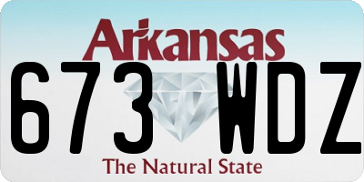 AR license plate 673WDZ