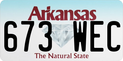 AR license plate 673WEC