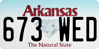 AR license plate 673WED