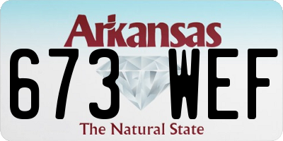 AR license plate 673WEF