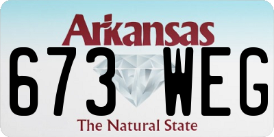 AR license plate 673WEG