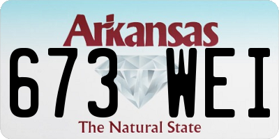 AR license plate 673WEI