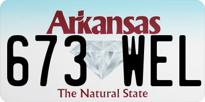 AR license plate 673WEL