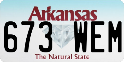 AR license plate 673WEM