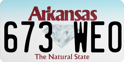 AR license plate 673WEO