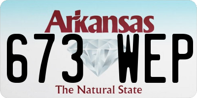AR license plate 673WEP