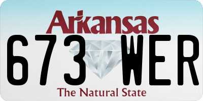 AR license plate 673WER