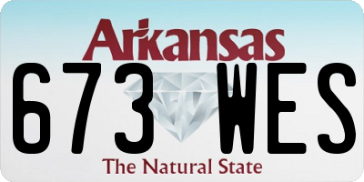 AR license plate 673WES