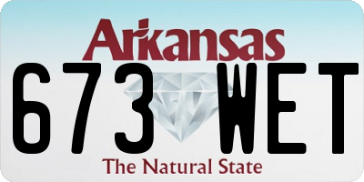 AR license plate 673WET