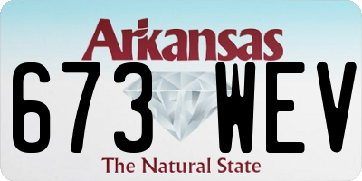 AR license plate 673WEV