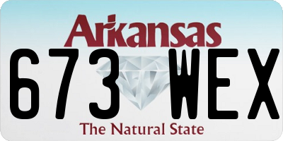 AR license plate 673WEX