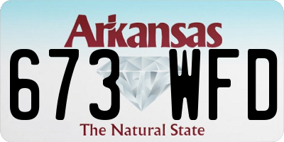 AR license plate 673WFD