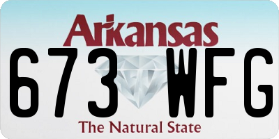 AR license plate 673WFG