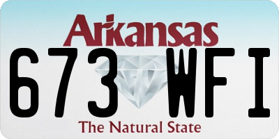 AR license plate 673WFI