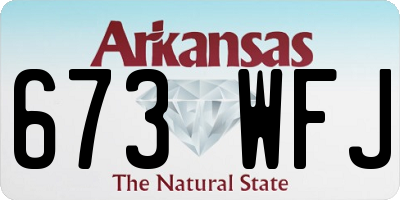 AR license plate 673WFJ