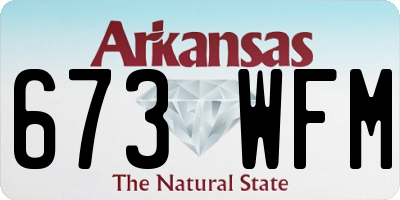 AR license plate 673WFM