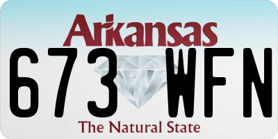 AR license plate 673WFN