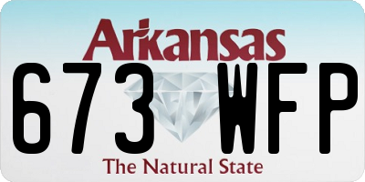 AR license plate 673WFP