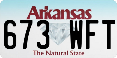 AR license plate 673WFT