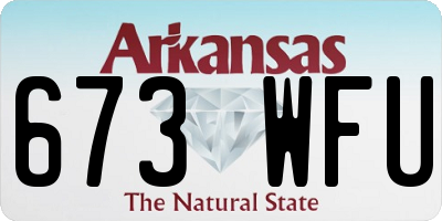 AR license plate 673WFU