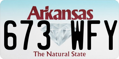 AR license plate 673WFY