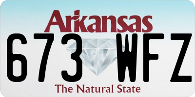 AR license plate 673WFZ
