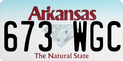 AR license plate 673WGC