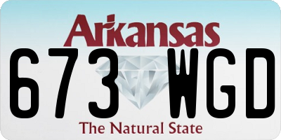 AR license plate 673WGD