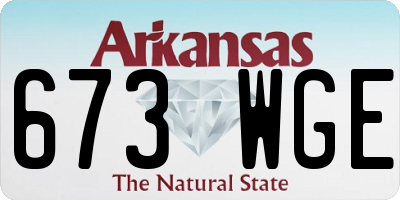 AR license plate 673WGE
