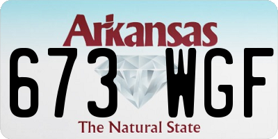AR license plate 673WGF