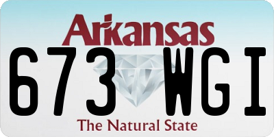 AR license plate 673WGI