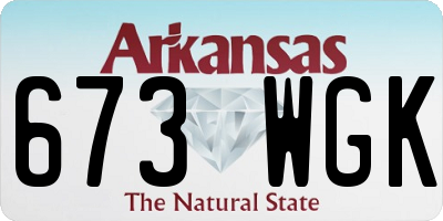 AR license plate 673WGK
