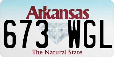 AR license plate 673WGL