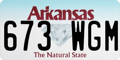 AR license plate 673WGM